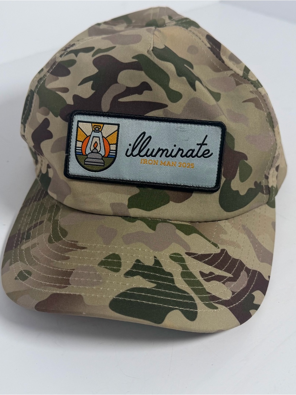 Custom Camo Snapback Hat - "Illuminate Iron Man 2025" Lantern Patch Cap - Rare